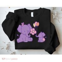 Cute Elephants Sweatshirt thumb 2