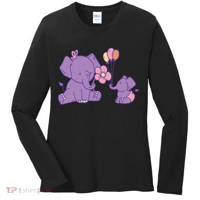 Cute Elephants Women's Long Sleeve Shirt