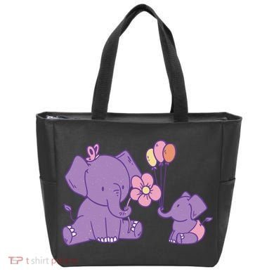 Cute Elephants Tote Bag