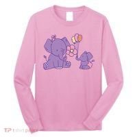 Cute Elephants Long Sleeve Shirt thumb 0