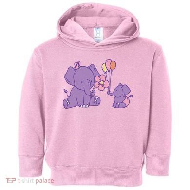 Cute Elephants Toddler Hoodie