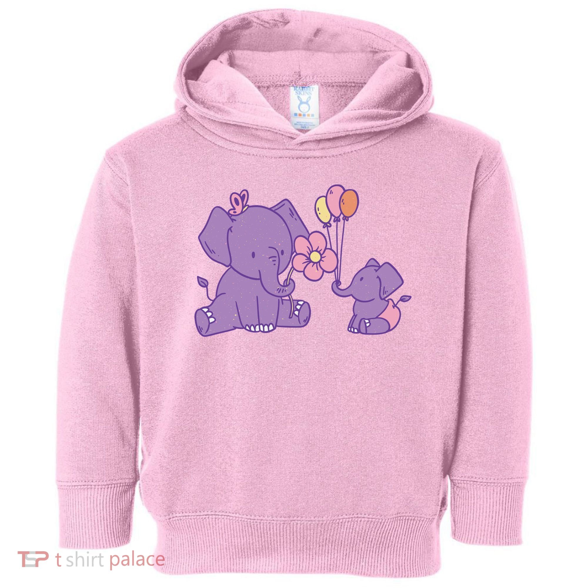 Cute Elephants Toddler Hoodie