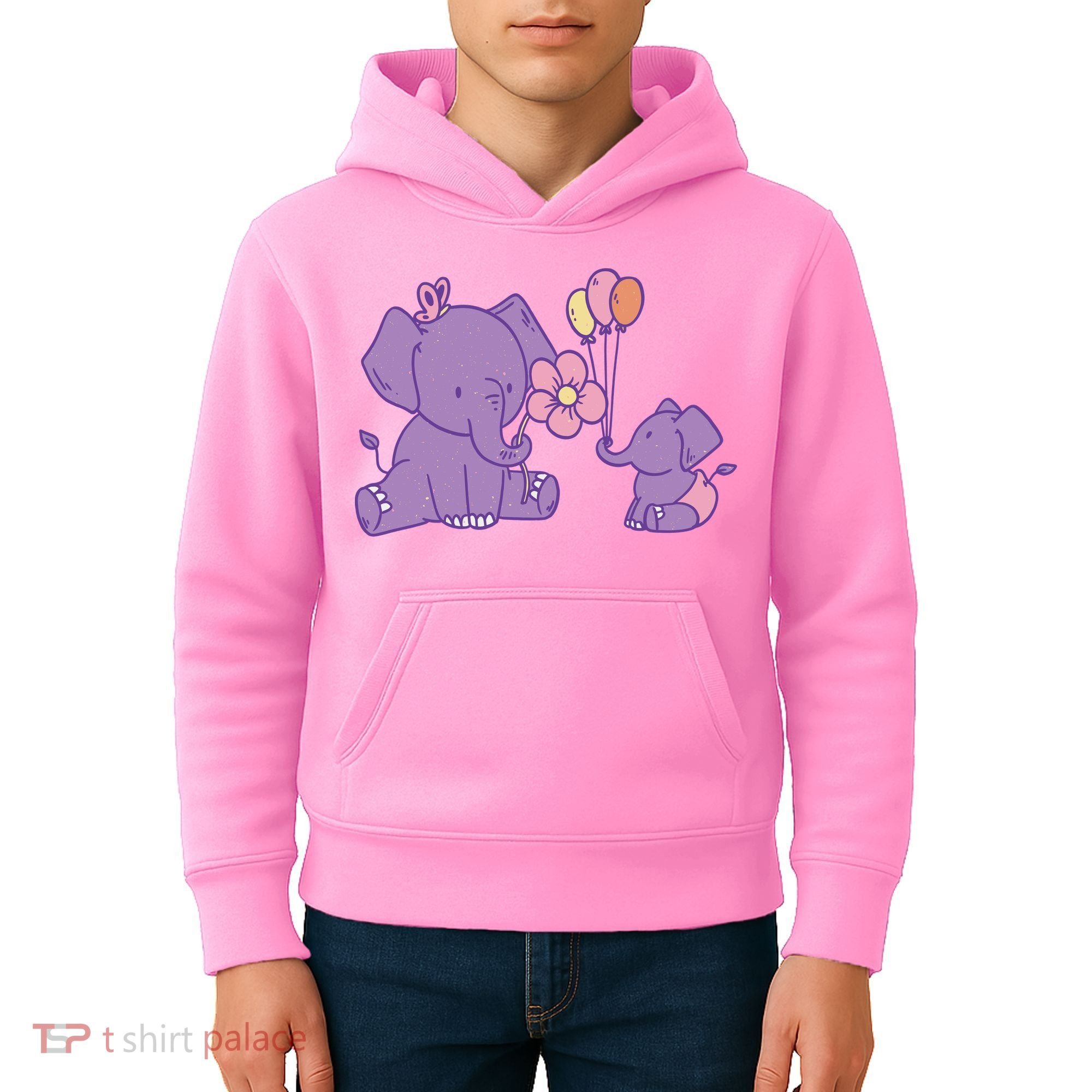 Cute Elephants Kids Hoodie
