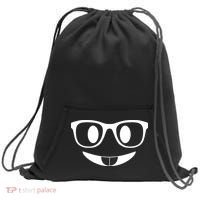 Cute Emoji Nerd Face Sweatshirt Cinch Pack Bag thumb 0