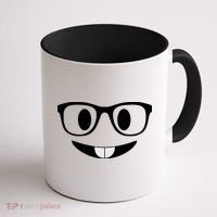 Cute Emoji Nerd Face Coffee Mug thumb 1