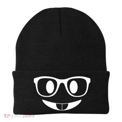 Cute Emoji Nerd Face Beanie