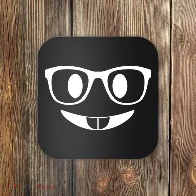 Cute Emoji Nerd Face Coaster