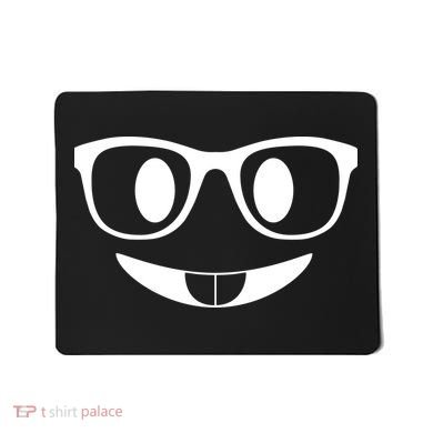 Cute Emoji Nerd Face Mousepad