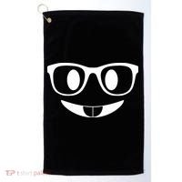 Cute Emoji Nerd Face Golf Towel thumb 0