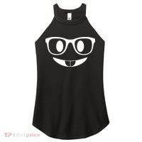 Cute Emoji Nerd Face Women's Perfect Tri Rocker Tank thumb 0