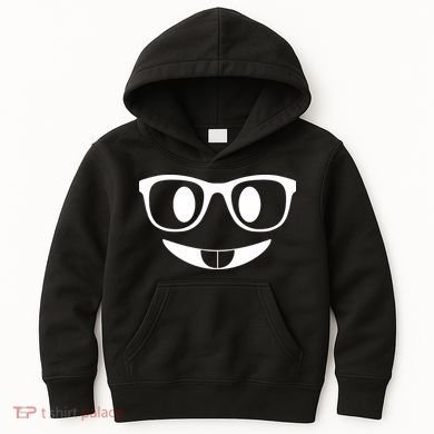 Cute Emoji Nerd Face Kids Hoodie