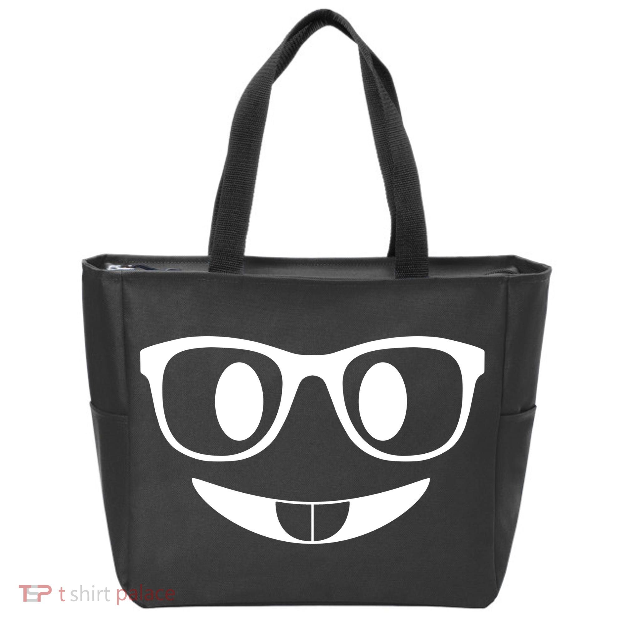 Cute Emoji Nerd Face Tote Bag