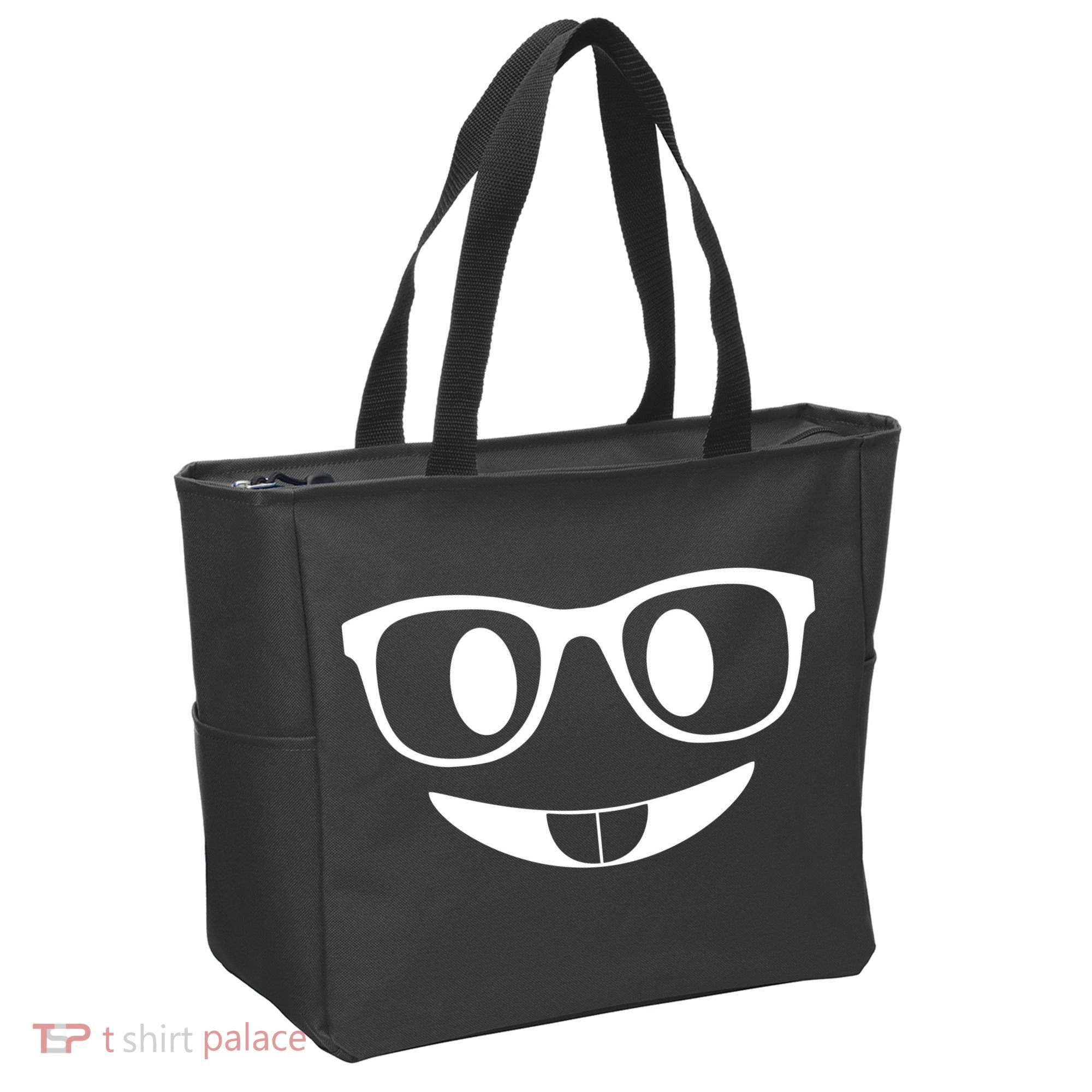 Cute Emoji Nerd Face Tote Bag