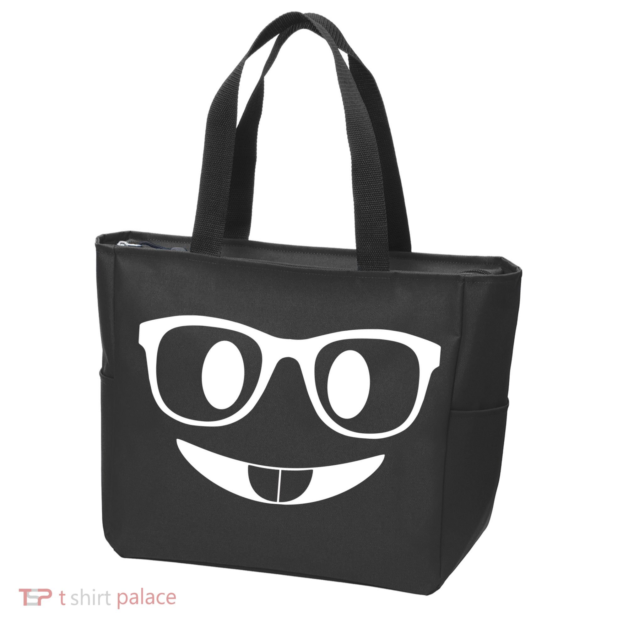 Cute Emoji Nerd Face Tote Bag