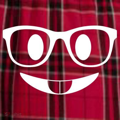 Cute Emoji Nerd Face Women's Flannel Plaid Pajama Pants