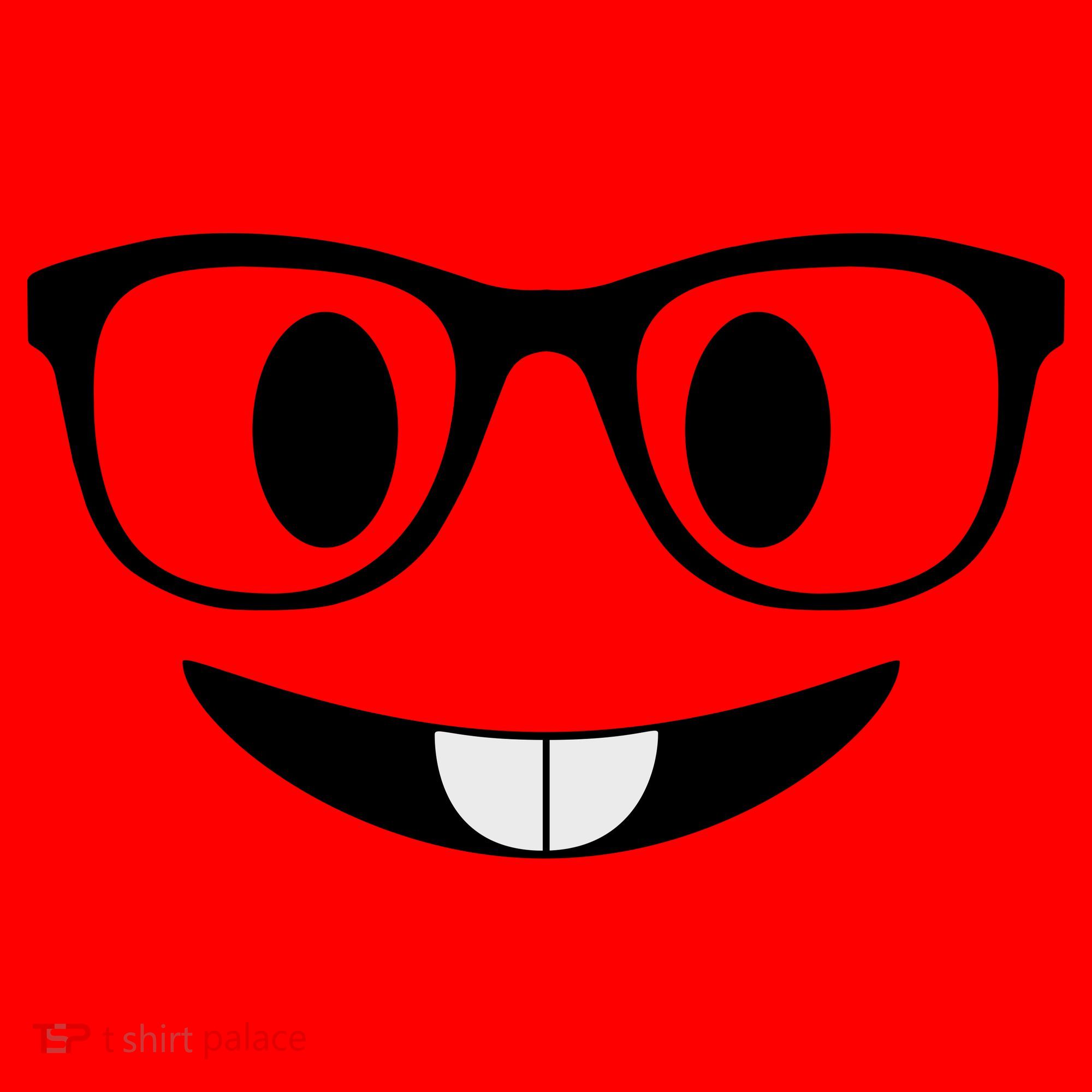 Cute Emoji Nerd Face Santa Hat