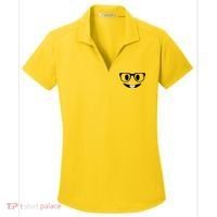 Cute Emoji Nerd Face Women's Dry Zone Grid Polo thumb 0