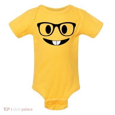 Cute Emoji Nerd Face Baby Bodysuit
