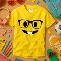 Cute Emoji Nerd Face Kids T-Shirt thumb 3