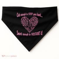 Cute Enough To Stop The Heart USA-Made Doggie Bandana thumb 0