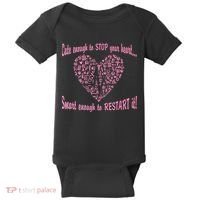 Cute Enough To Stop The Heart Baby Bodysuit thumb 0