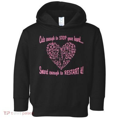 Cute Enough To Stop The Heart Toddler Hoodie