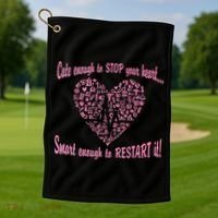 Cute Enough To Stop The Heart Golf Towel thumb 1