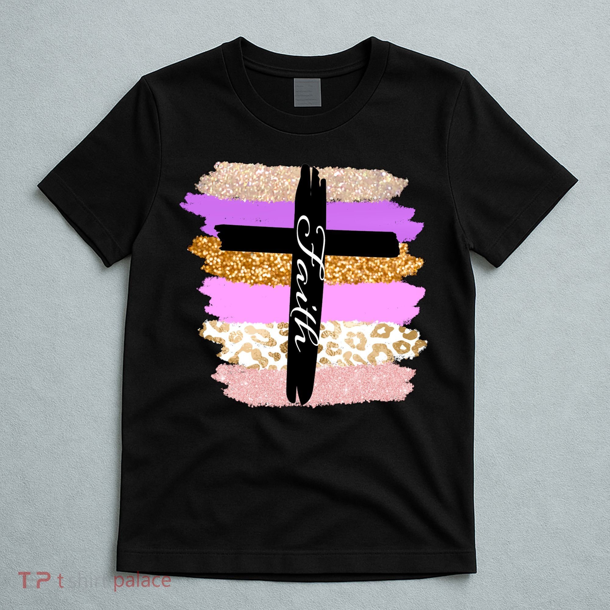 Cute Faith Cross Leopard T-Shirt