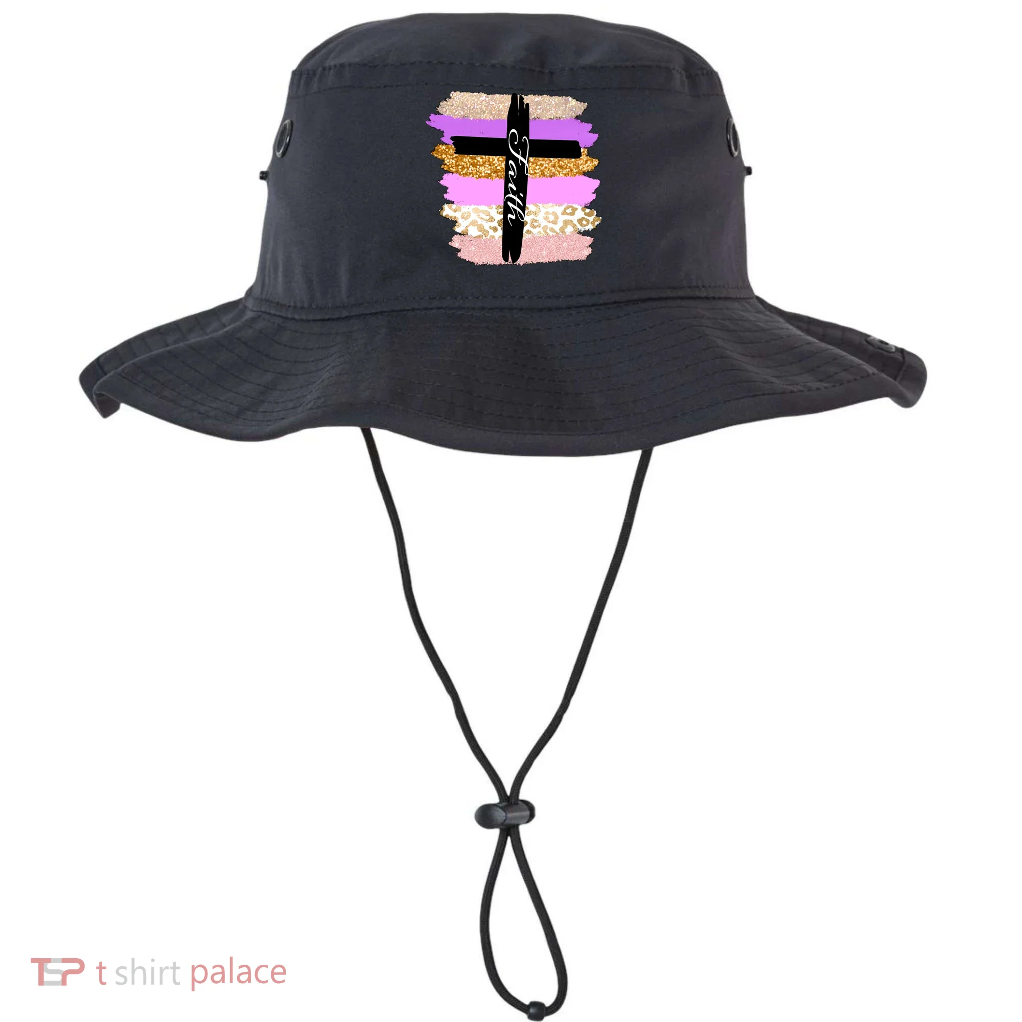 Cute Faith Cross Leopard Bucket Hat