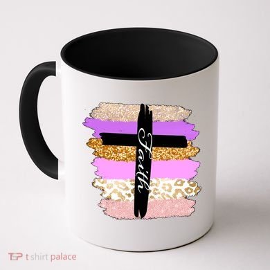 Cute Faith Cross Leopard Coffee Mug