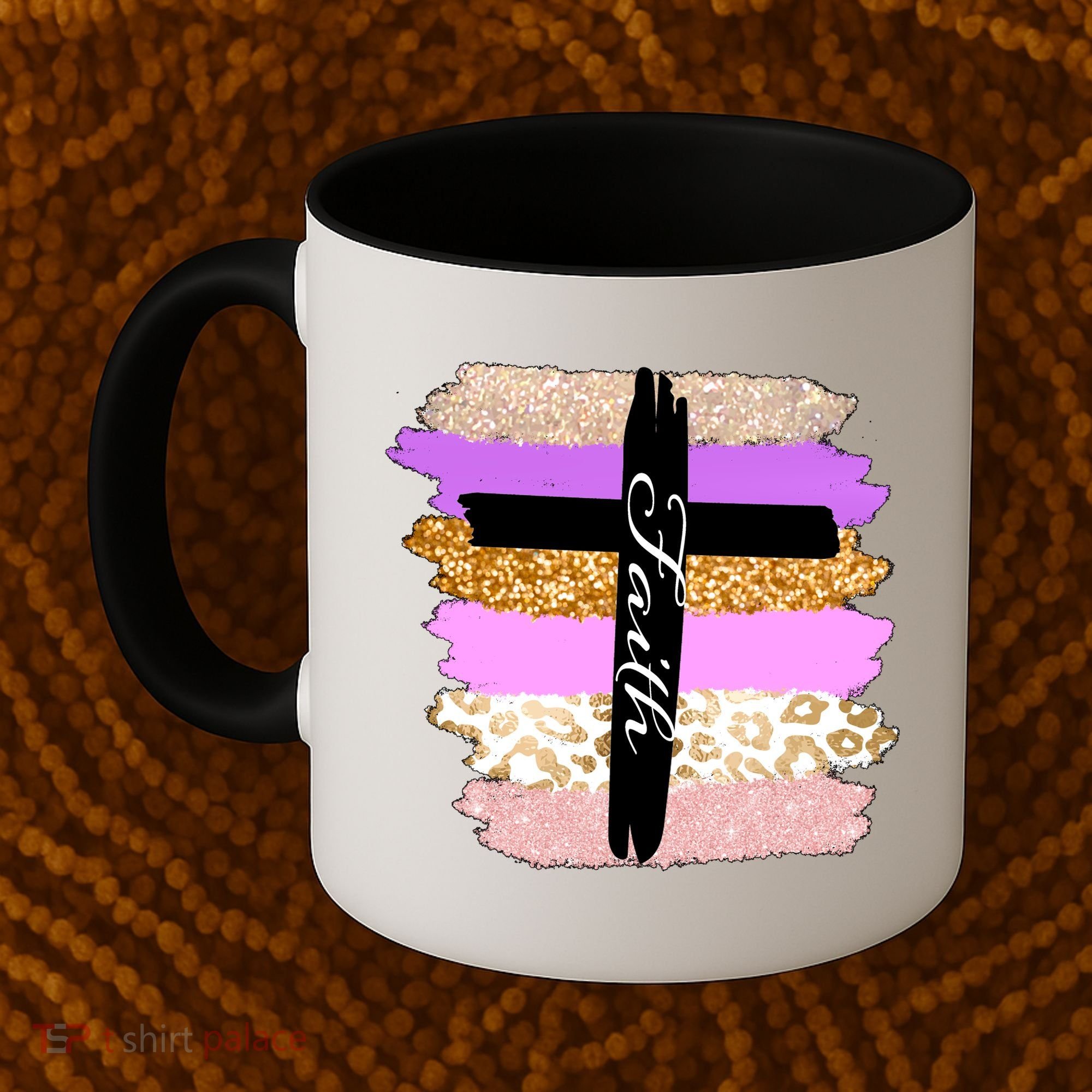 Cute Faith Cross Leopard Coffee Mug