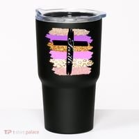 Cute Faith Cross Leopard Tumbler thumb 0