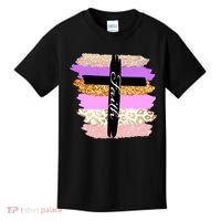 Cute Faith Cross Leopard Kids T-Shirt thumb 0