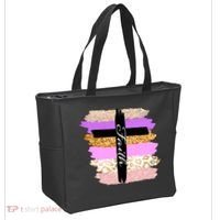 Cute Faith Cross Leopard Tote Bag thumb 2