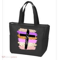 Cute Faith Cross Leopard Tote Bag thumb 3