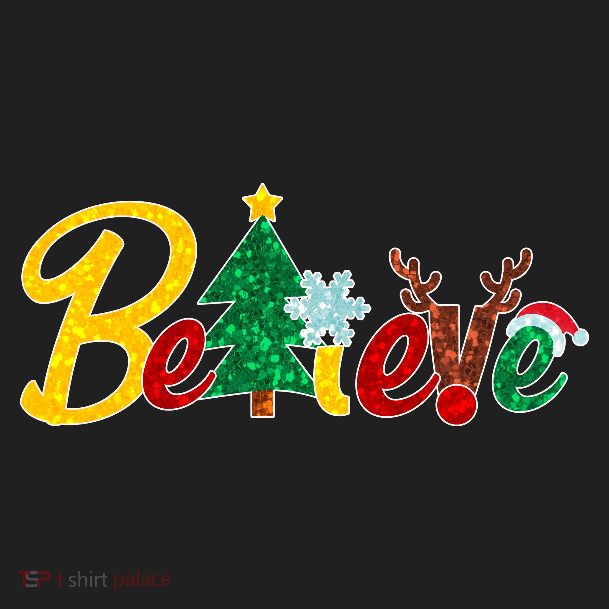 Cute Festive Christmas Believe  Women's Sweatshirt
