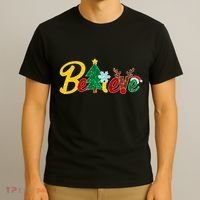 Cute Festive Christmas Believe  T-Shirt thumb 3