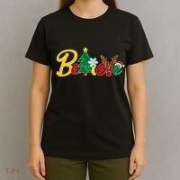 Cute Festive Christmas Believe  T-Shirt thumb 4