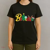 Cute Festive Christmas Believe  T-Shirt thumb 4