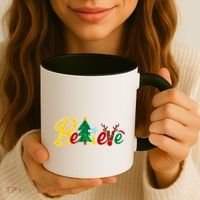 Cute Festive Christmas Believe  Coffee Mug thumb 3