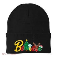 Cute Festive Christmas Believe  Beanie thumb 0