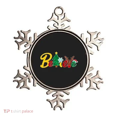 Cute Festive Christmas Believe  Ornament