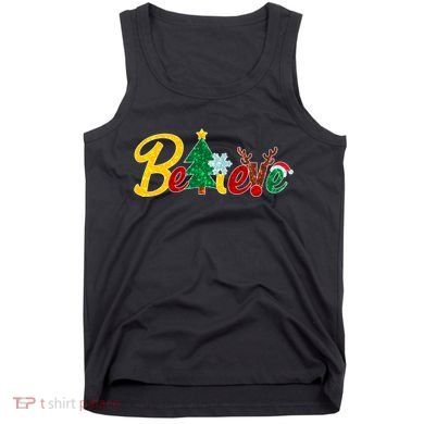 Cute Festive Christmas Believe  Tank Top