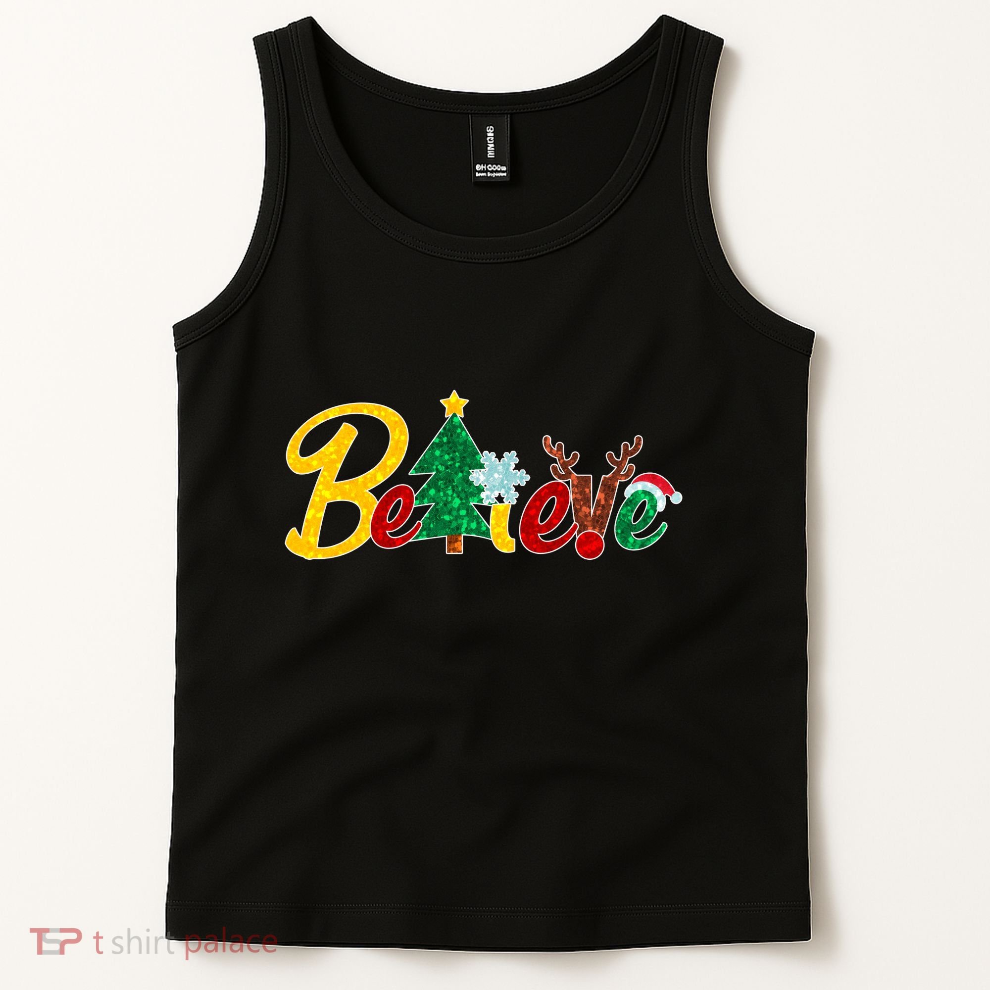 Cute Festive Christmas Believe  Tank Top