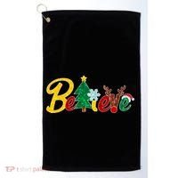 Cute Festive Christmas Believe  Golf Towel thumb 0