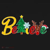 Cute Festive Christmas Believe  Women's T-Shirt thumb 6
