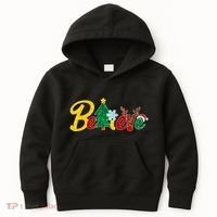Cute Festive Christmas Believe  Kids Hoodie thumb 0
