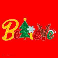 Cute Festive Christmas Believe  Santa Hat thumb 1