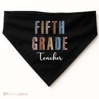 Cute Fifth Grade Teacher USA-Made Doggie Bandana thumb 0