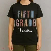 Cute Fifth Grade Teacher T-Shirt thumb 4